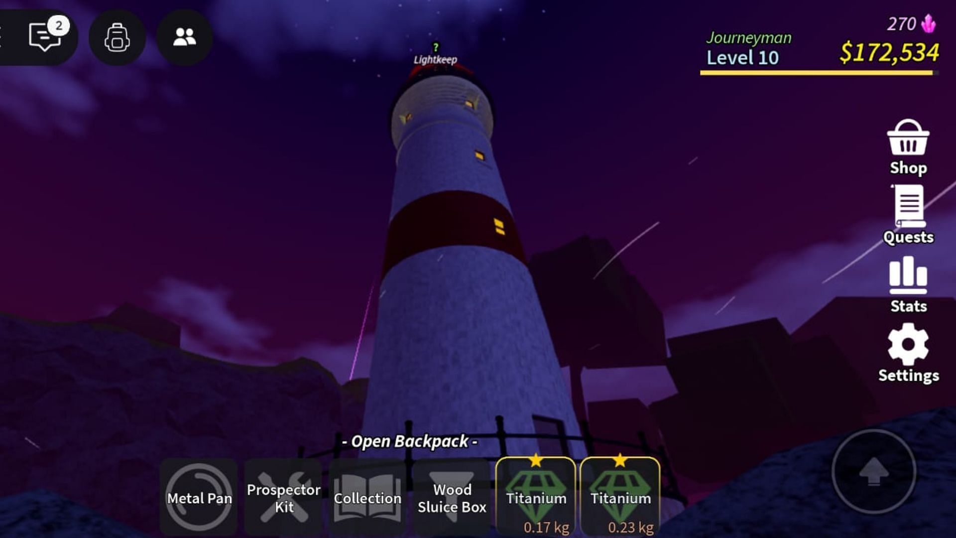 The Lighthouse at Sunset Beach (Image via Roblox)